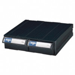 제전기능이 있어서 전자부품 정리 보관 박스,상자,통,함 으로 사용되는 검정 색상의 소형 불투명 플라스틱 서랍입니다.