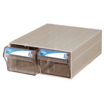 여러가지 종류의 소품,부품등의 정리 보관 박스,상자,통,함 으로 사용되는 소형 투명 플라스틱 서랍입니다.